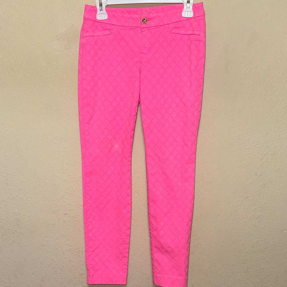 Lilly Pulitzer Vibrant Pink Cropped Jeans